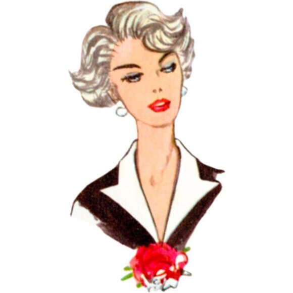 Simplicity 9817 Vintage 50s Sewing Pattern Misses' Neckwear Headband Dickey Sash - Picture 4 of 11